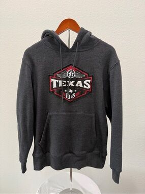State of Mind Dark Gray Texas Patch Pullover Hoodie